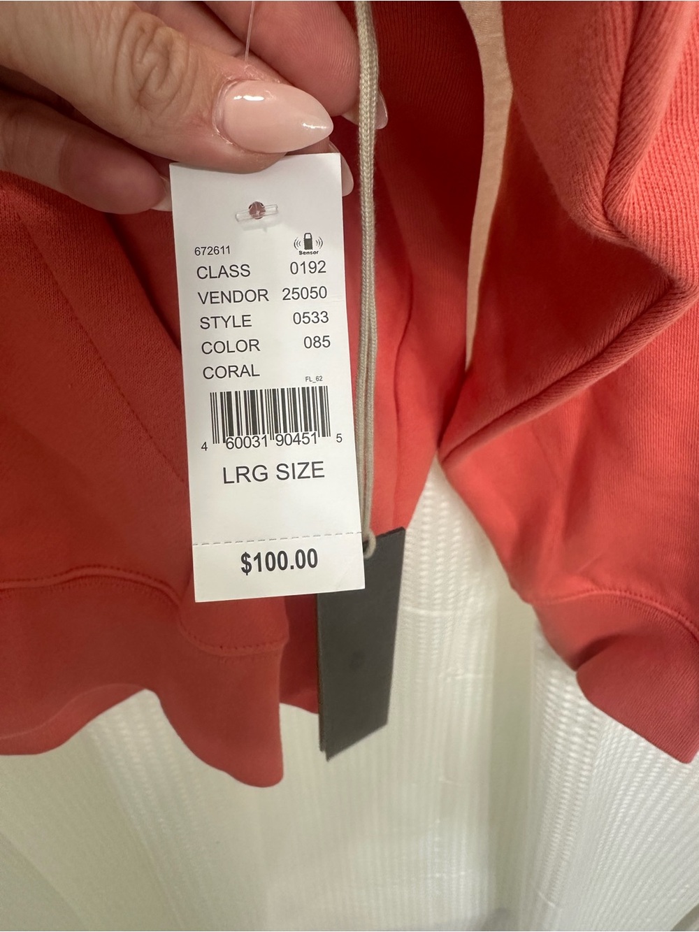 Essentials Coral Fear of God Crewneck Hoodie - Picture 2 of 6
